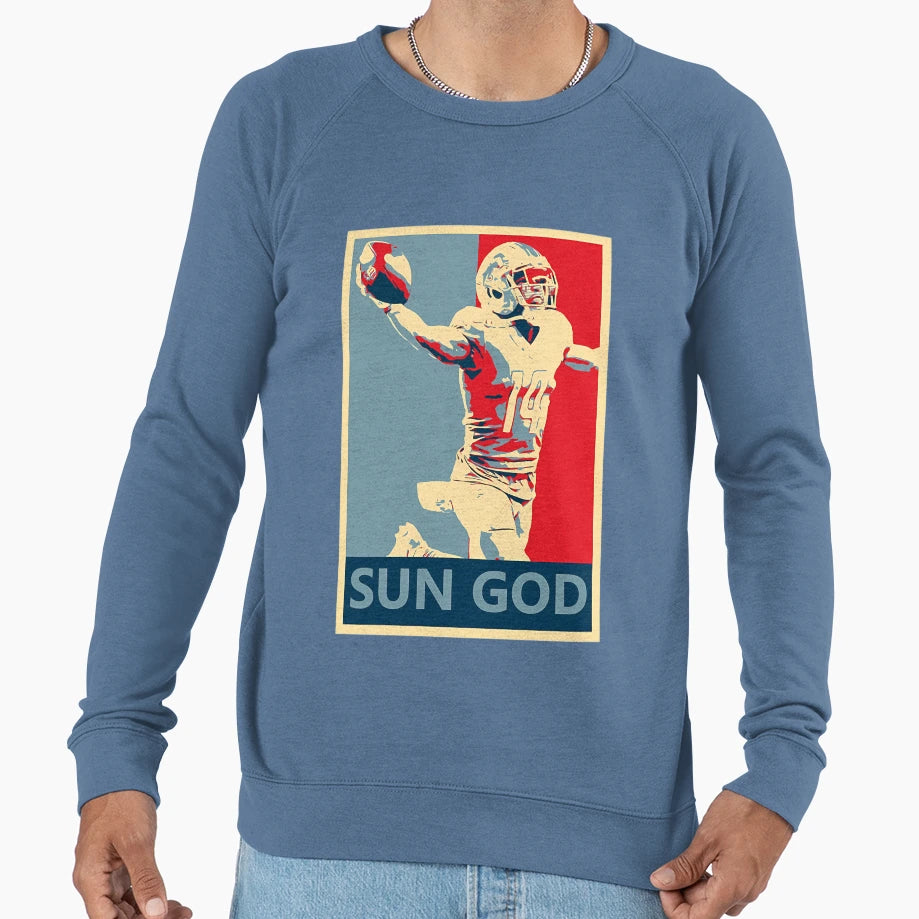 Amon Ra St Brown Lions Sun God Sweatshirt - Trendy Graphic for Adults - T-Shirt, Sweatshirt, Hoodie