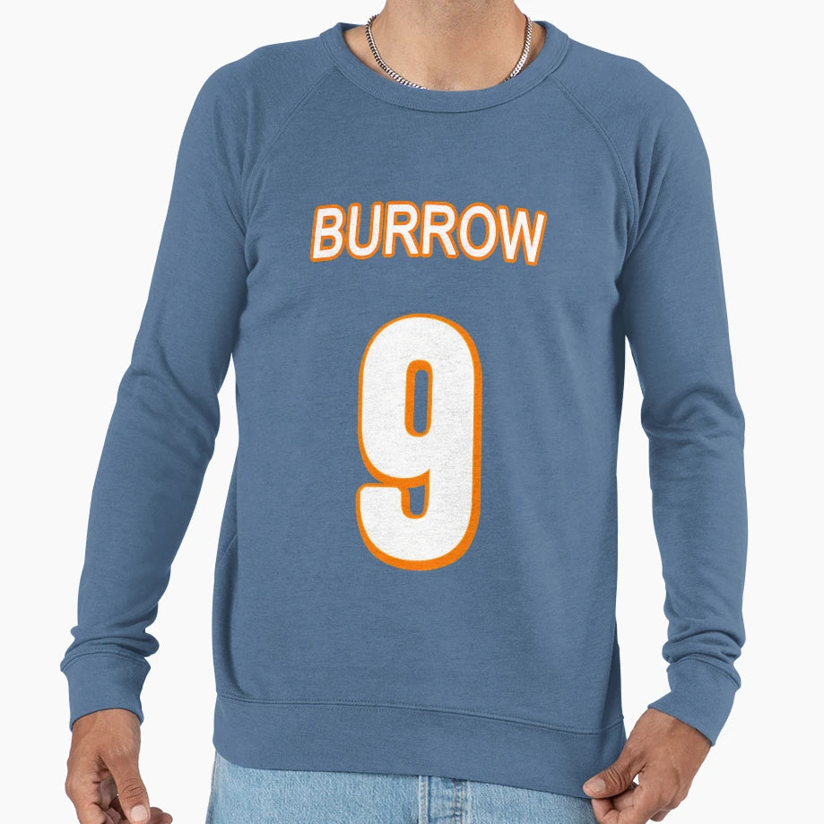 Burrow Jersey Sweatshirt - Aesthetic Graphic Men Women - T-Shirt, Sweatshirt, Hoodie