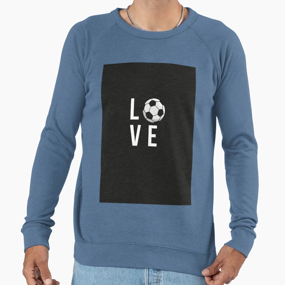 Love Football Illustration Sweatshirt - Minimalist Print Men Women - T-Shirt, Sweatshirt, Hoodie