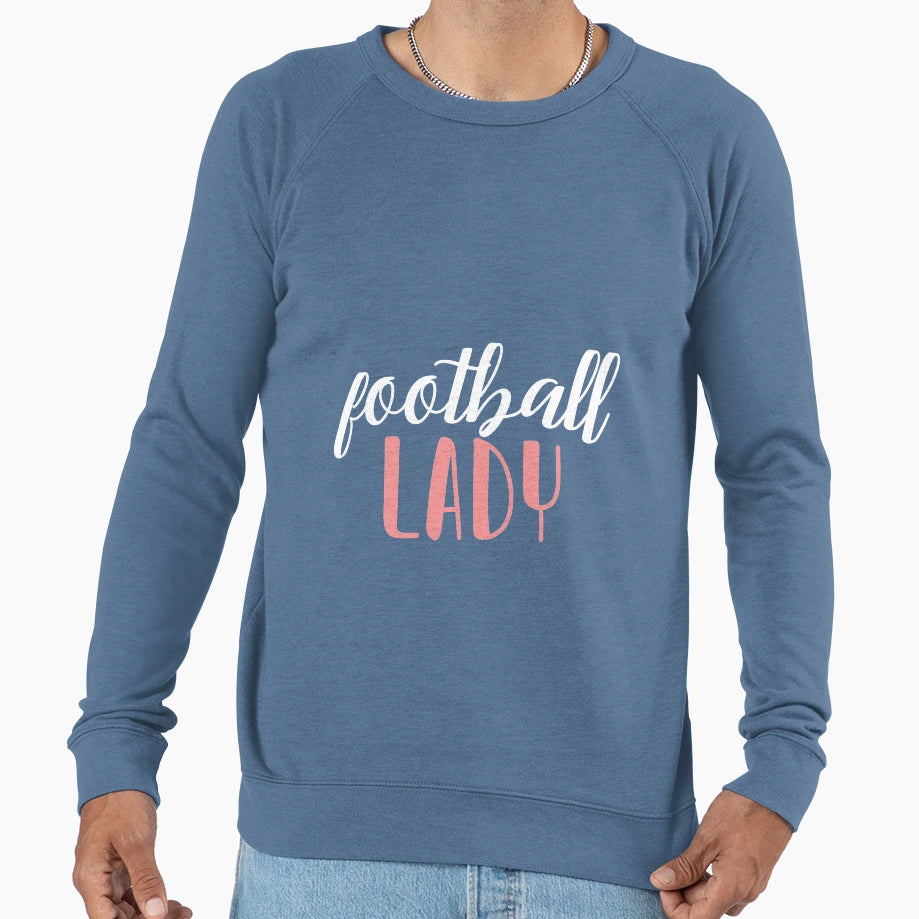 Football Lady Football Sweatshirt - Minimalist Print Unisex - T-Shirt, Sweatshirt, Hoodie