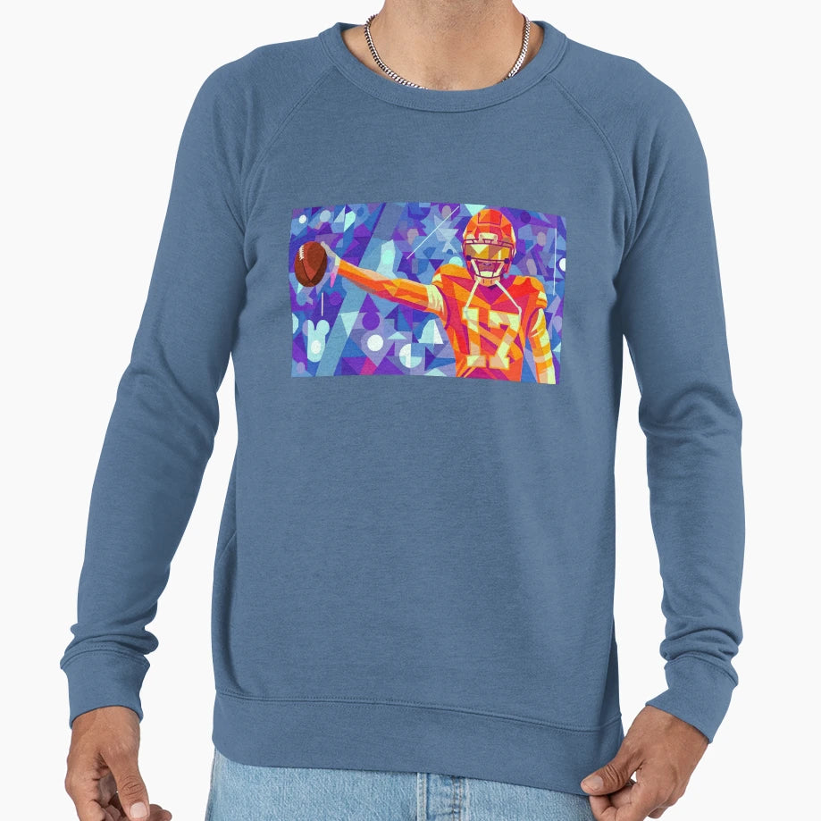 Football Player Sweatshirt - Unique Graphic for Adults - T-Shirt, Sweatshirt, Hoodie