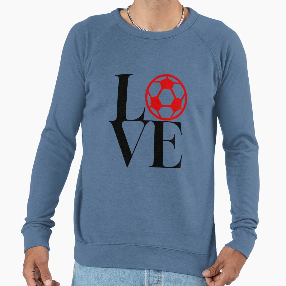 Love Football Black Sweatshirt - Trendy Graphic for Adults - T-Shirt, Sweatshirt, Hoodie