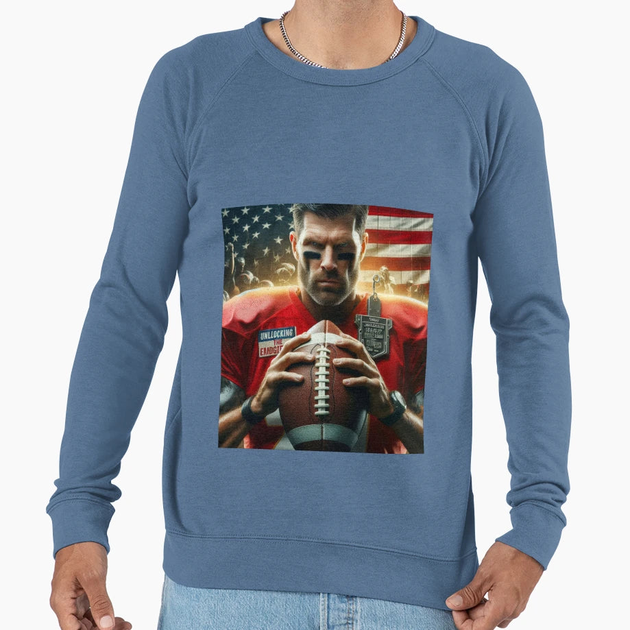 American Football Player Sweatshirt - Aesthetic Graphic Unisex - T-Shirt, Sweatshirt, Hoodie