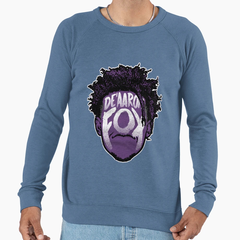 Deaaron Fox Player Silhouette Sweatshirt - Custom Art Print for Adults - T-Shirt, Sweatshirt, Hoodie