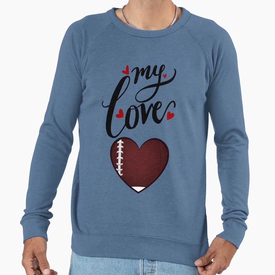 My Second Love Is Football Sweatshirt - Minimalist Print Men Women - T-Shirt, Sweatshirt, Hoodie