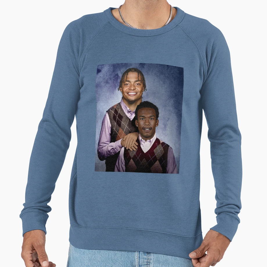 Justin Fields Garrett Wilson Football Sweatshirt - Trendy Graphic Men Women - T-Shirt, Sweatshirt, Hoodie