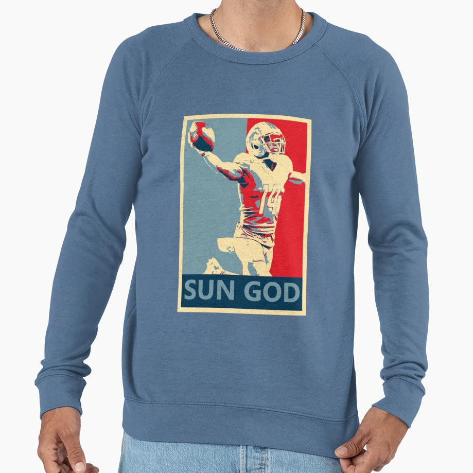 Amon Ra St Brown Lions Sun God Sweatshirt - Custom Art Print Unisex - T-Shirt, Sweatshirt, Hoodie