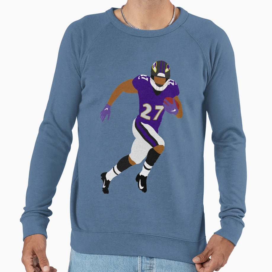 Jk Dobbins Sweatshirt - Graphic Print Unisex - T-Shirt, Sweatshirt, Hoodie