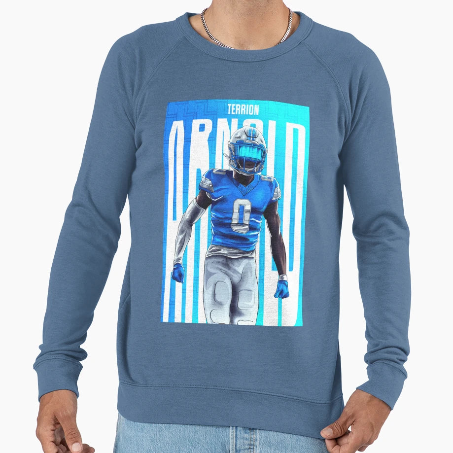 Lions Cornerback Terrion Arnold Sweatshirt - Trendy Graphic Men Women - T-Shirt, Sweatshirt, Hoodie