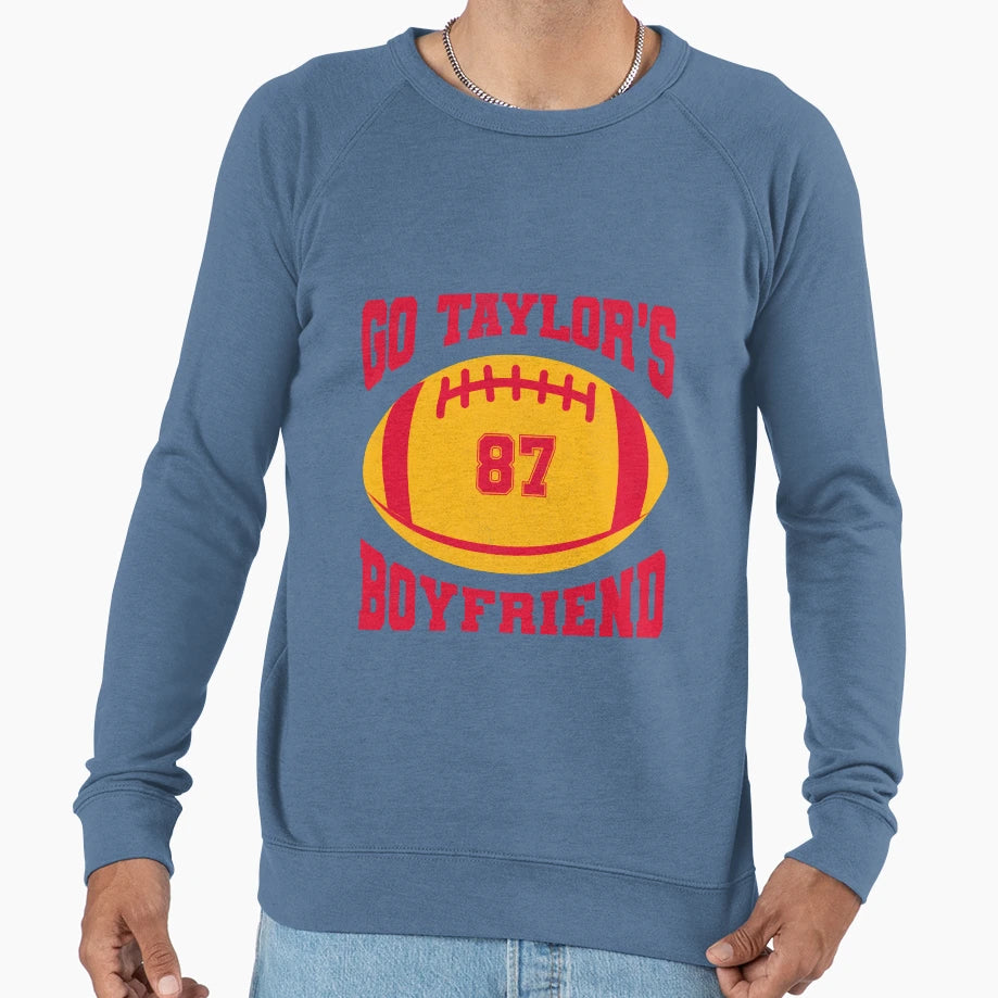 Go Taylors Boyfriend TK Game Day Sweatshirt - Minimalist Print for Adults - T-Shirt, Sweatshirt, Hoodie
