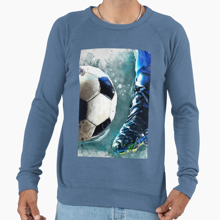 Football Watercolor Sport Art Sweatshirt - Custom Art Print Men Women - T-Shirt, Sweatshirt, Hoodie