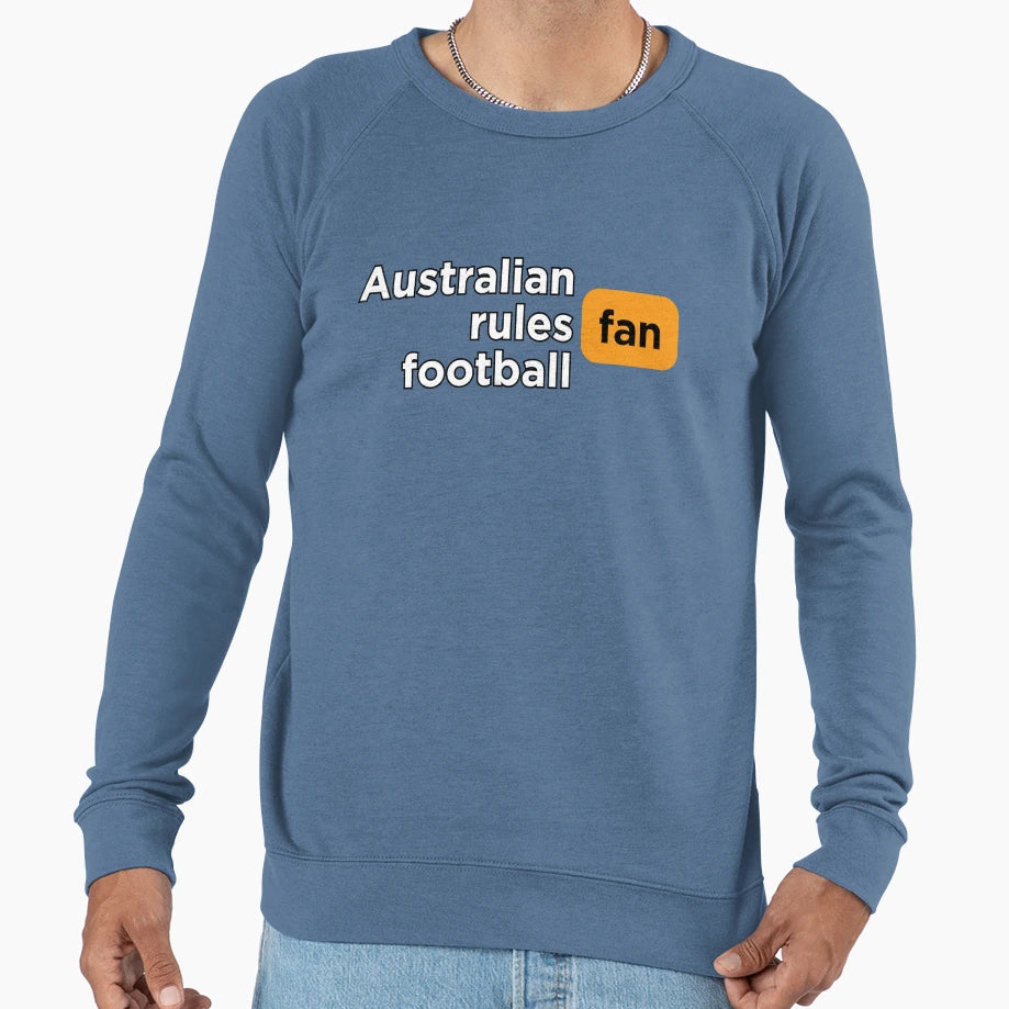 Sports Fan Australian Rules Football Sweatshirt - Graphic Print Unisex - T-Shirt, Sweatshirt, Hoodie