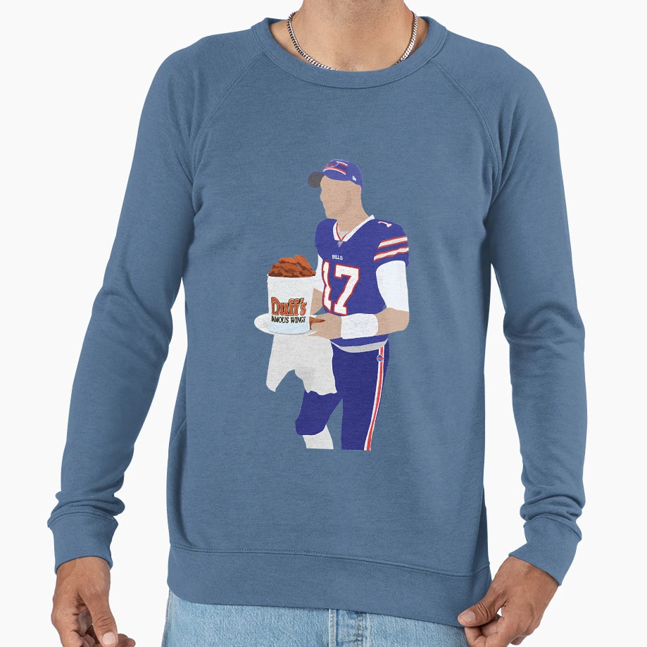 JA Buffalo Bills Duffs Chicken Wings Sweatshirt - Fun Novelty Design Unisex - T-Shirt, Sweatshirt, Hoodie