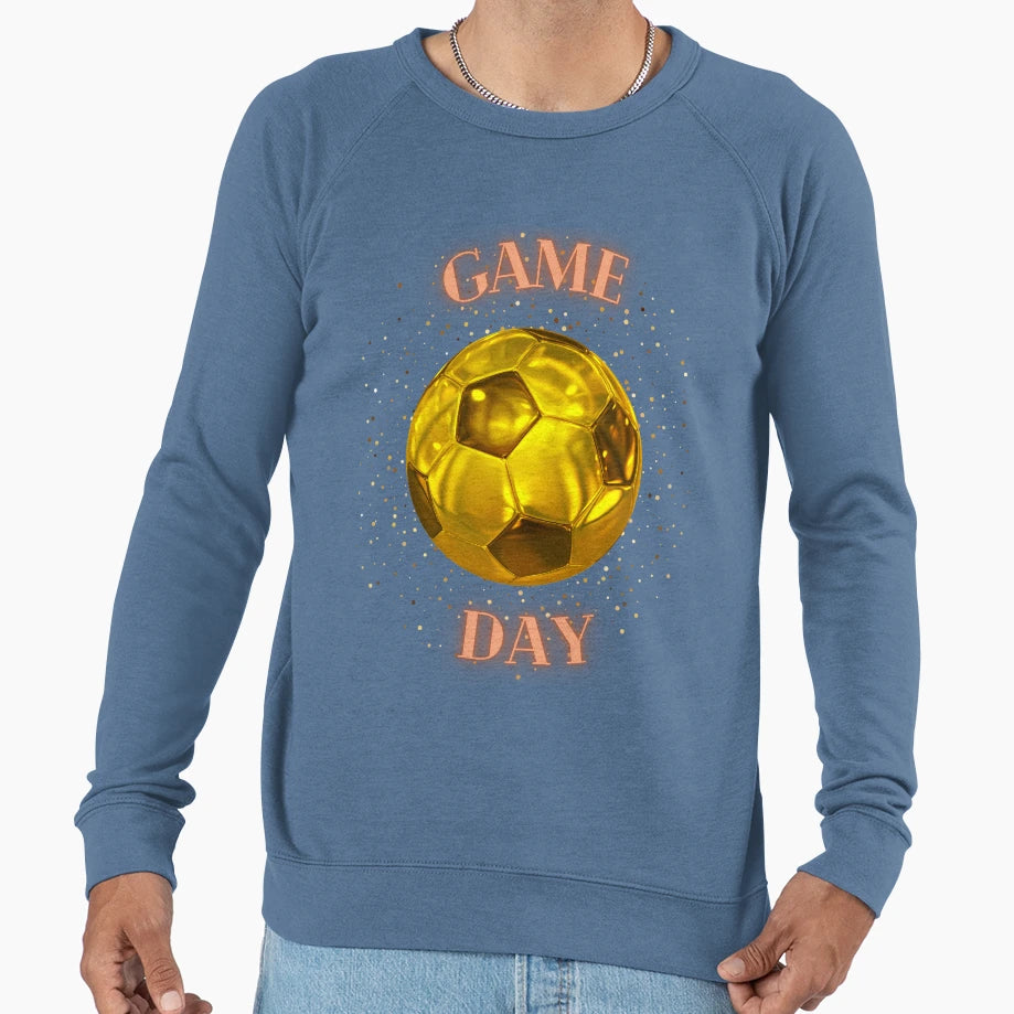 Golden Game Time Soccer Sweatshirt - Minimalist Print Men Women - T-Shirt, Sweatshirt, Hoodie
