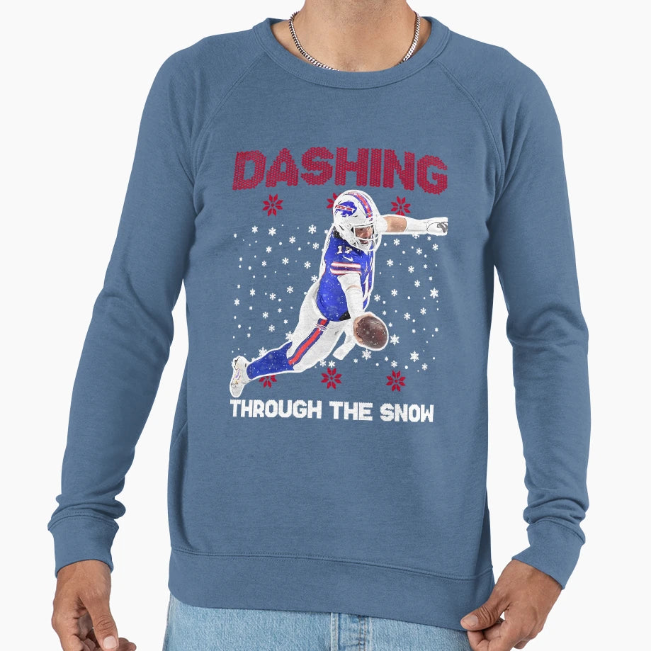 JA Dashing Through Snow Sweatshirt - Graphic Print Men Women - T-Shirt, Sweatshirt, Hoodie