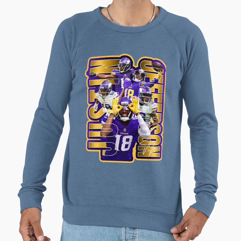 JJ Football Star Artwork Sweatshirt - Novelty Apparel for Adults - T-Shirt, Sweatshirt, Hoodie