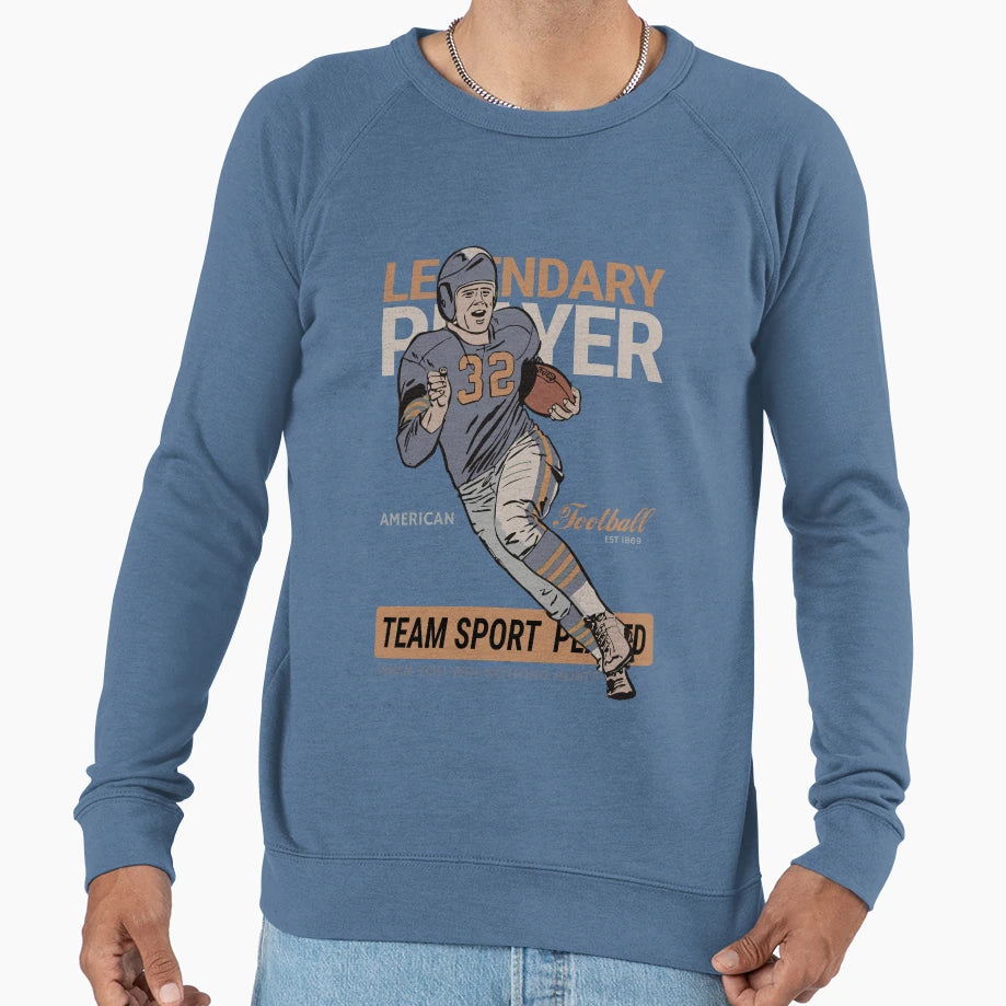 Legendary Football Player Sweatshirt - Streetwear Style for Adults - T-Shirt, Sweatshirt, Hoodie