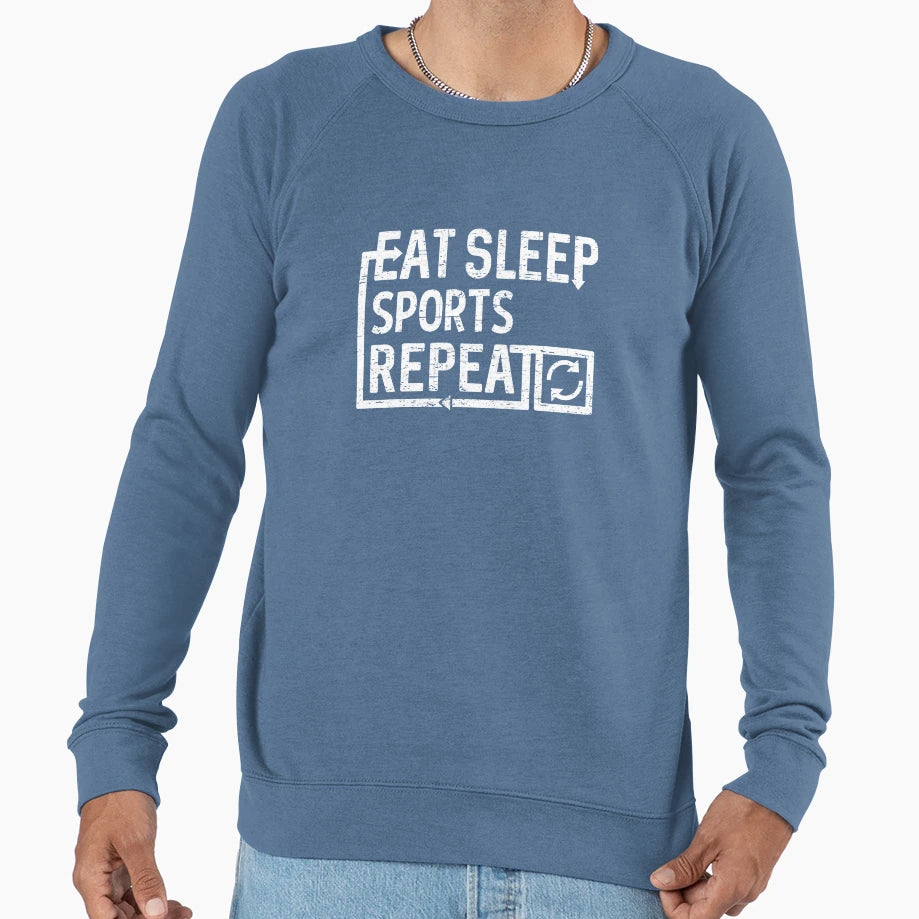 Eat Sleep Sports Sweatshirt - Casual Everyday Wear for Adults - T-Shirt, Sweatshirt, Hoodie