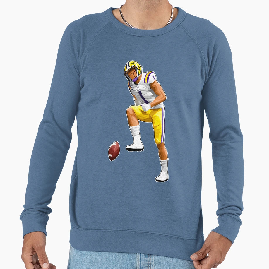 Jamarr Chase 1 Celebrate Touchdown Sweatshirt - Minimalist Print Unisex - T-Shirt, Sweatshirt, Hoodie