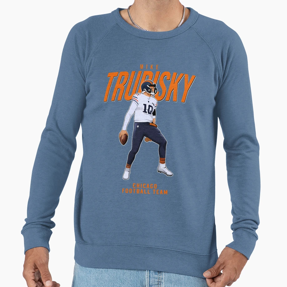 Mitchell Trubisky 10 Chicago Sweatshirt - Casual Everyday Wear Unisex - T-Shirt, Sweatshirt, Hoodie