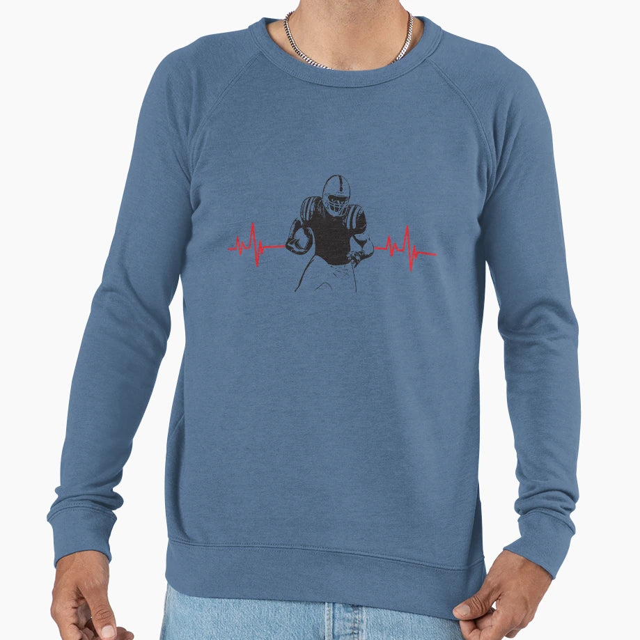 Football Fan Pulse Sweatshirt - Custom Art Print for Adults - T-Shirt, Sweatshirt, Hoodie