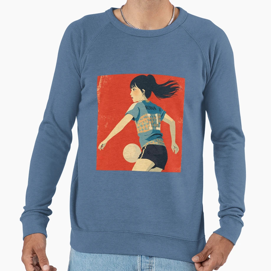 Female Soccer Player Japan Sweatshirt - Casual Everyday Wear for Adults - T-Shirt, Sweatshirt, Hoodie