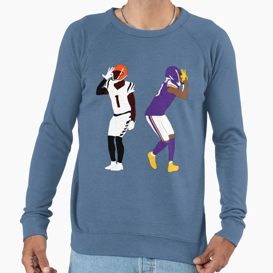 Griddy Duo JJ And Jammar Chase Sweatshirt - Streetwear Style Men Women - T-Shirt, Sweatshirt, Hoodie