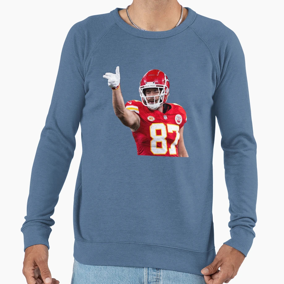 Travvy Kelce Finger Pew Sweatshirt - Aesthetic Graphic Unisex - T-Shirt, Sweatshirt, Hoodie