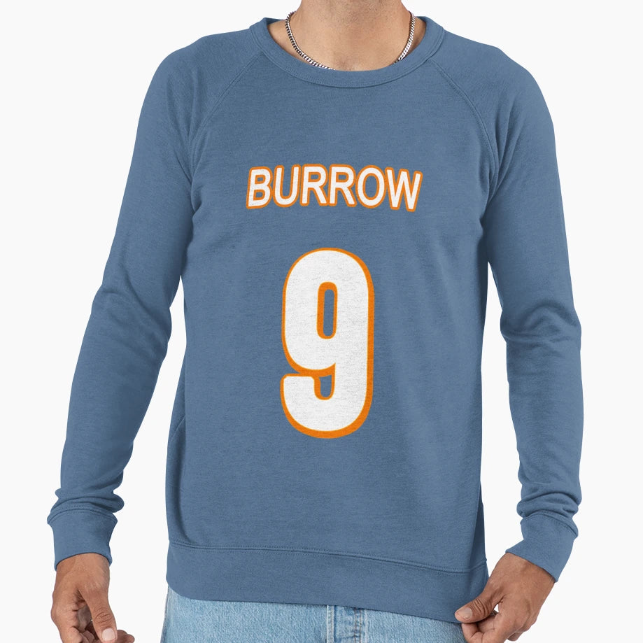 Burrow Jersey T-Shirt - Minimalist Print Men Women - T-Shirt, Sweatshirt, Hoodie