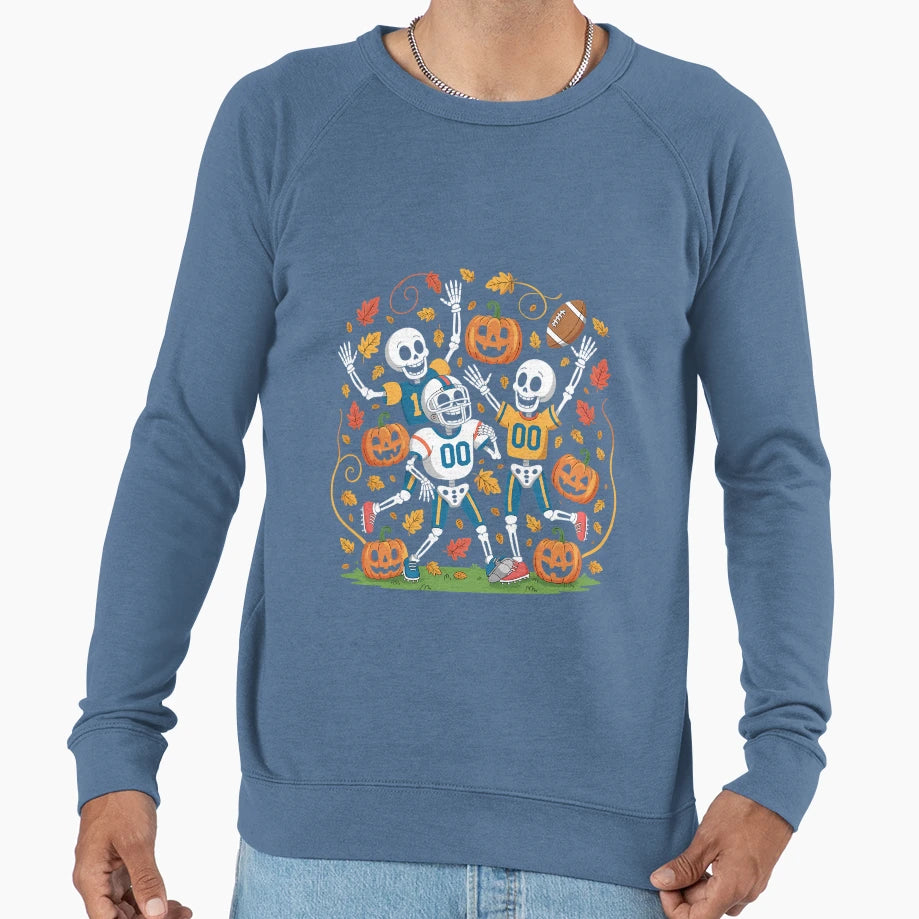 Spooky Football Game Day Halloween Sweatshirt - Unique Graphic Men Women - T-Shirt, Sweatshirt, Hoodie