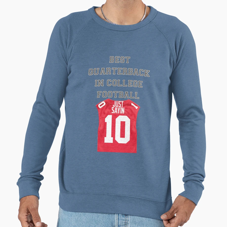Best Quarterback College Football Sweatshirt - Novelty Apparel for Adults - T-Shirt, Sweatshirt, Hoodie