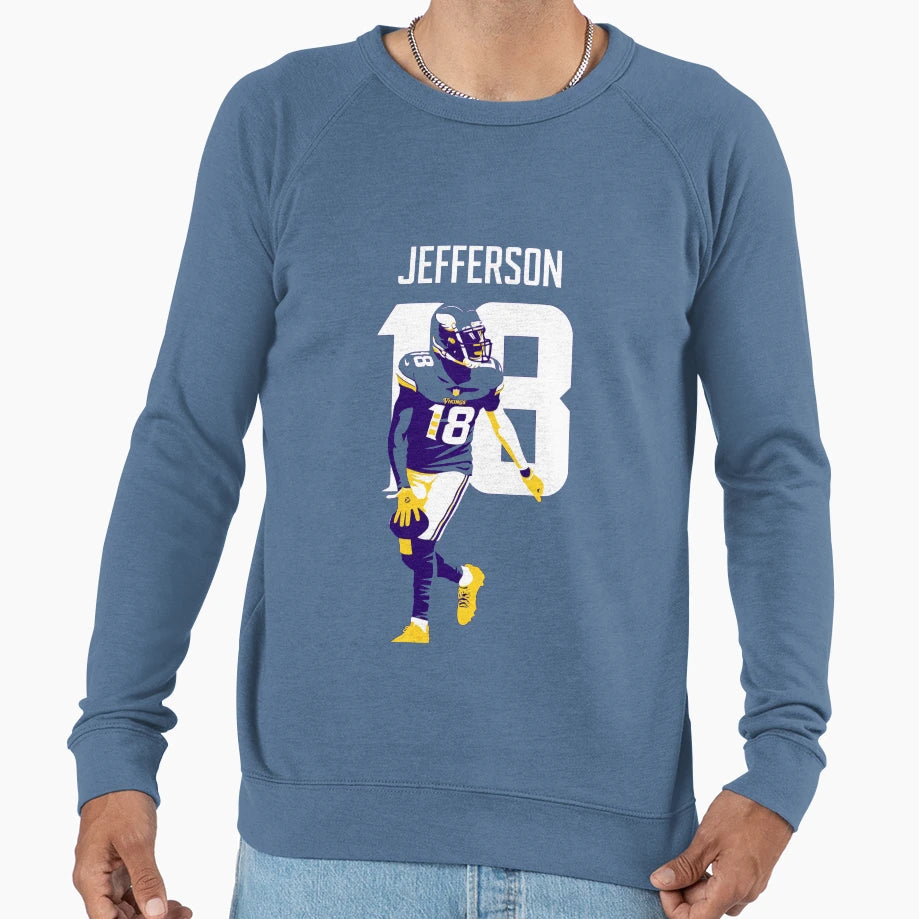 JJ Minnesota 18 Football Art Sweatshirt - Novelty Apparel Men Women - T-Shirt, Sweatshirt, Hoodie