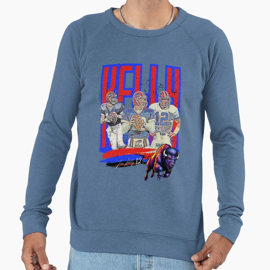 Jim Kelly Buffalo Bills Pete Rose Sweatshirt - Aesthetic Graphic Men Women - T-Shirt, Sweatshirt, Hoodie