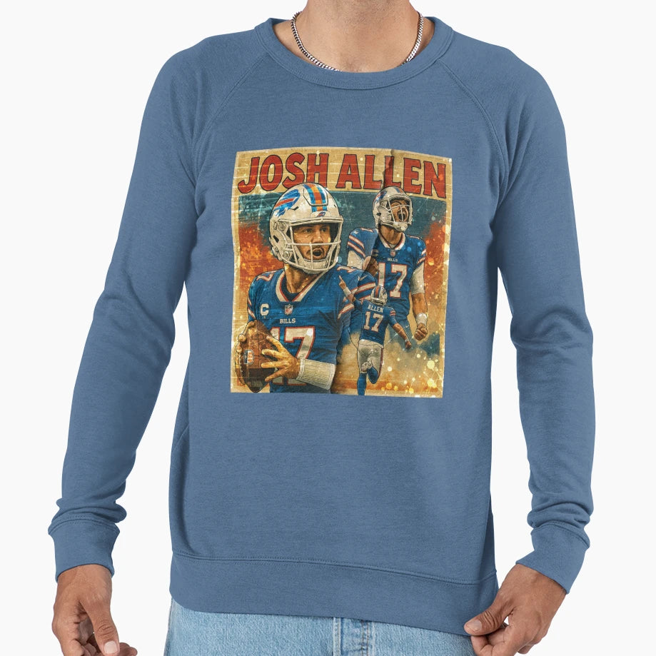JA Buffalo Bills Football Tribute Sweatshirt - Custom Art Print for Adults - T-Shirt, Sweatshirt, Hoodie