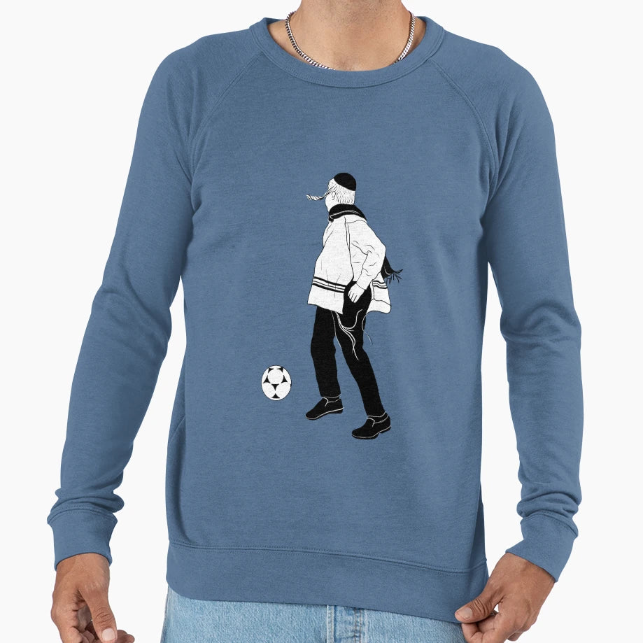 Orthodox Jew Playing Football Sweatshirt - Casual Everyday Wear Men Women - T-Shirt, Sweatshirt, Hoodie