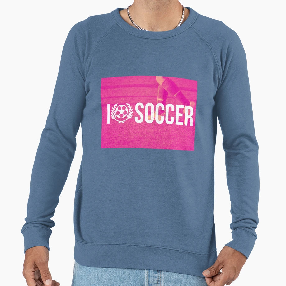 I Love Soccer Sport Sweatshirt - Custom Art Print Unisex - T-Shirt, Sweatshirt, Hoodie