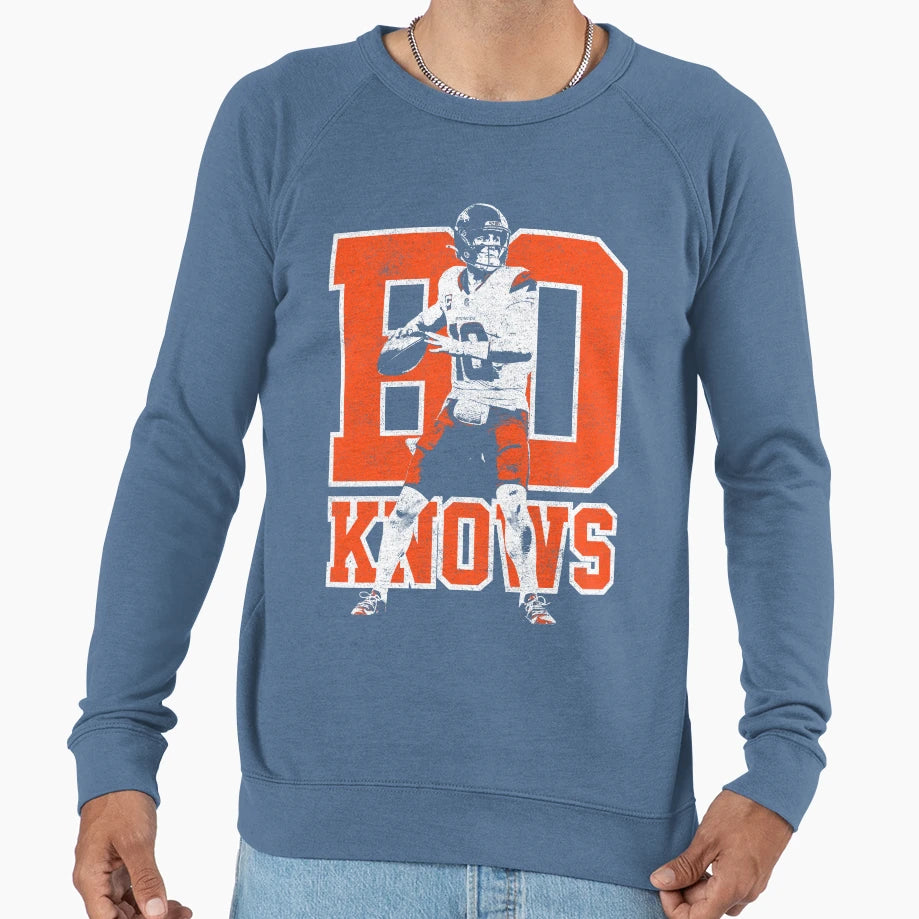 Bo Knows Bo Nix Sweatshirt - Casual Everyday Wear Men Women - T-Shirt, Sweatshirt, Hoodie