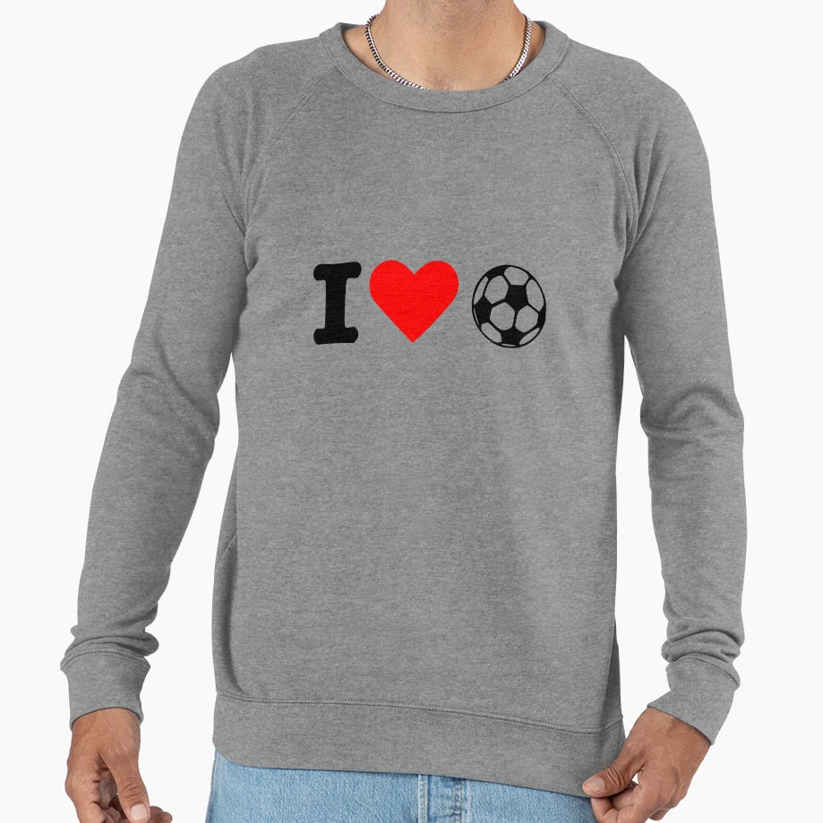 I Love Soccer Ball Sweatshirt - Fun Novelty Design Unisex - T-Shirt, Sweatshirt, Hoodie