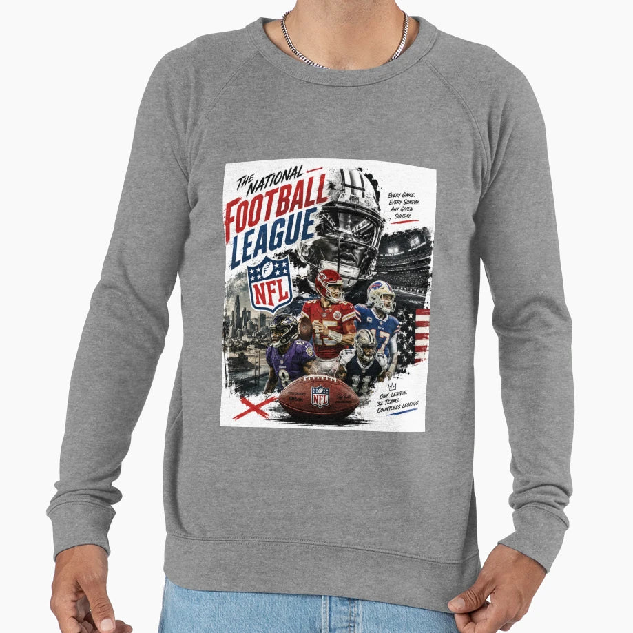 Nfl Sweatshirt - Aesthetic Graphic for Adults - T-Shirt, Sweatshirt, Hoodie