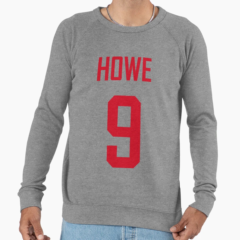 Howe Red Wings Home White Red Sweatshirt - Custom Art Print Unisex - T-Shirt, Sweatshirt, Hoodie