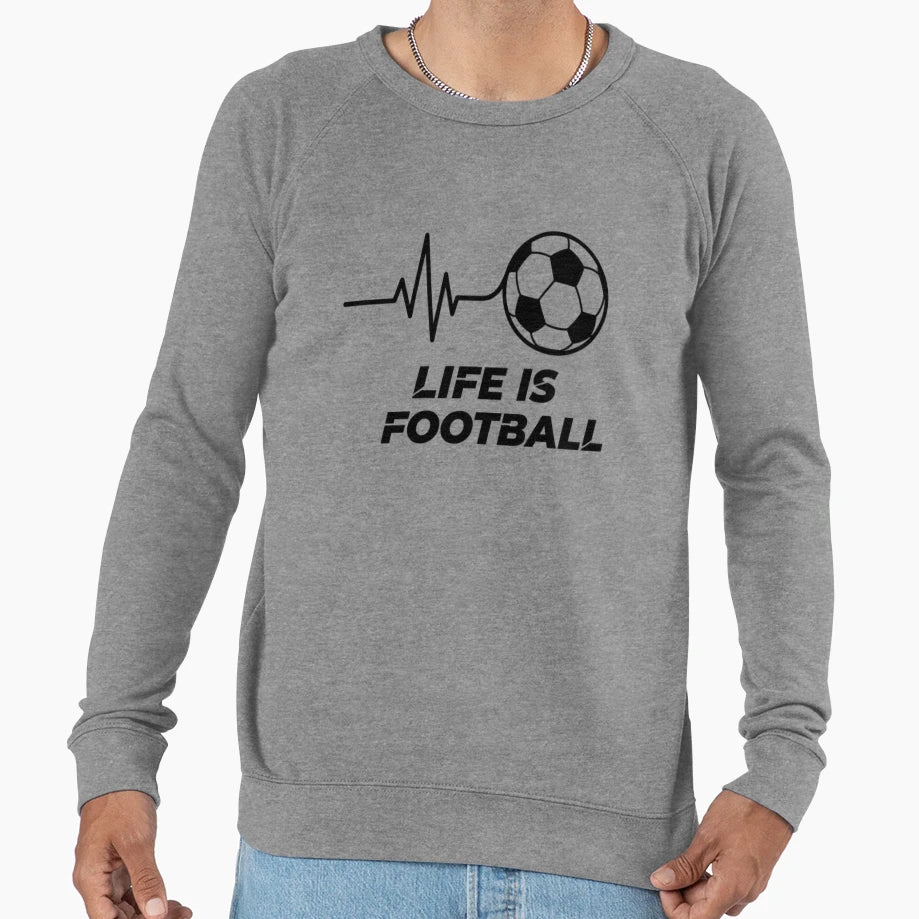Football Heartbeat True Fans Sweatshirt - Fun Novelty Design for Adults - T-Shirt, Sweatshirt, Hoodie
