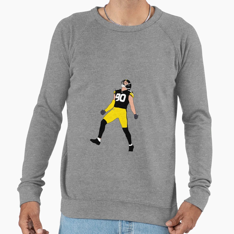 Pittsburgh Steelers Tj Watt Sweatshirt - Casual Everyday Wear Men Women - T-Shirt, Sweatshirt, Hoodie