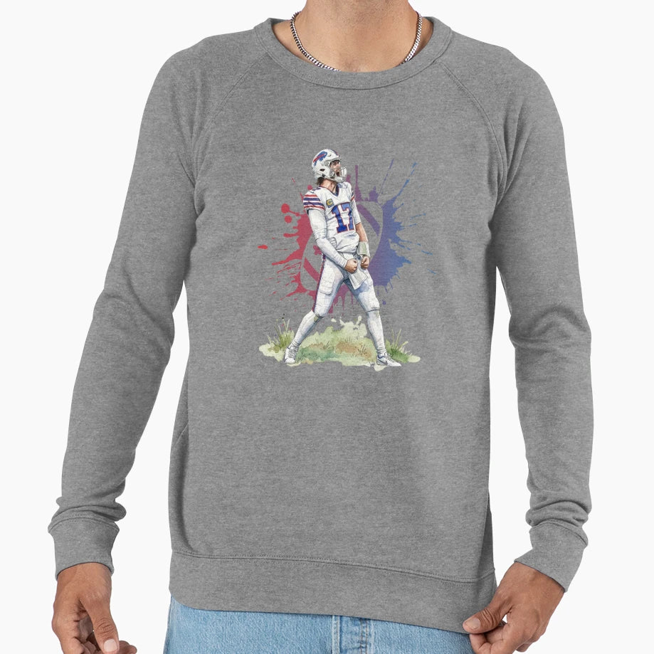 JA 17 Buffalo Football Watercolor Sweatshirt - Streetwear Style for Adults - T-Shirt, Sweatshirt, Hoodie