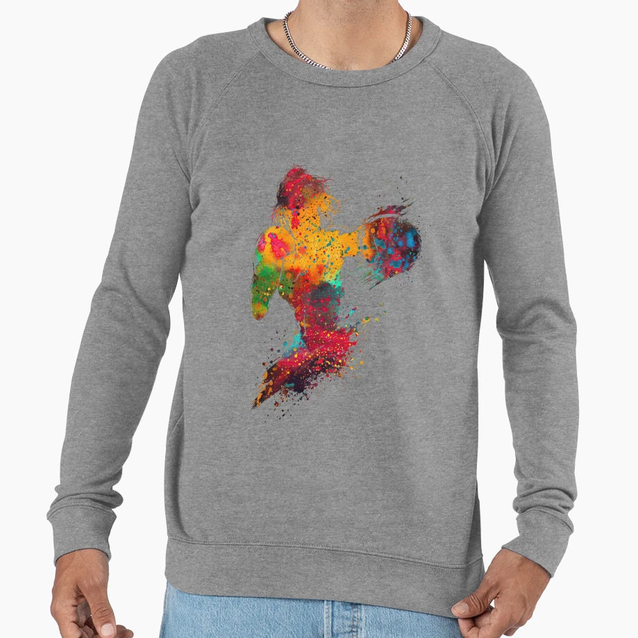 Female Boxer Sweatshirt - Custom Art Print Unisex - T-Shirt, Sweatshirt, Hoodie