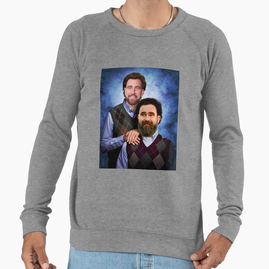 Kelce Brothers Portrait Sweatshirt - Graphic Print Men Women - T-Shirt, Sweatshirt, Hoodie