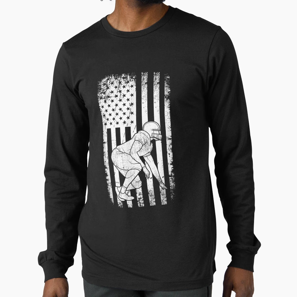 Lineman Flag Defenses Offensive T-Shirt - Casual Everyday Wear Unisex - T-Shirt, Sweatshirt, Hoodie