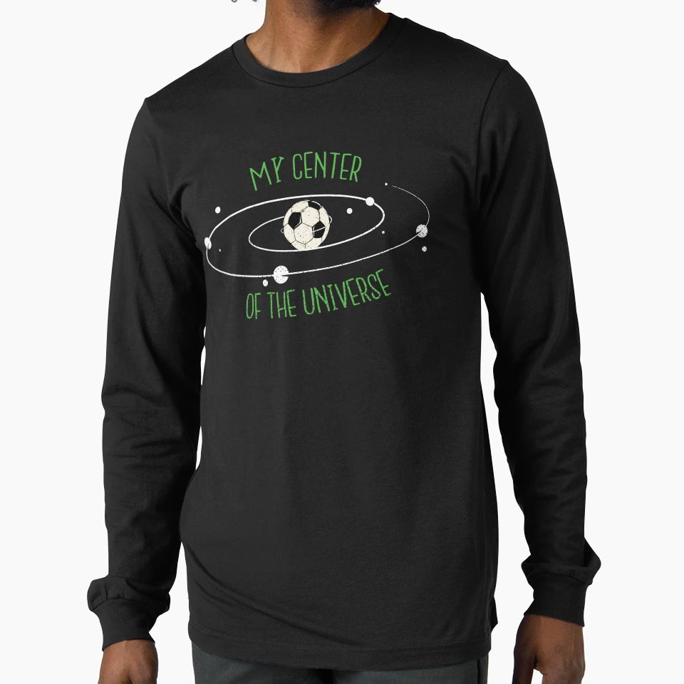 Soccer Is My Universe My Space T-Shirt - Minimalist Print Men Women - T-Shirt, Sweatshirt, Hoodie