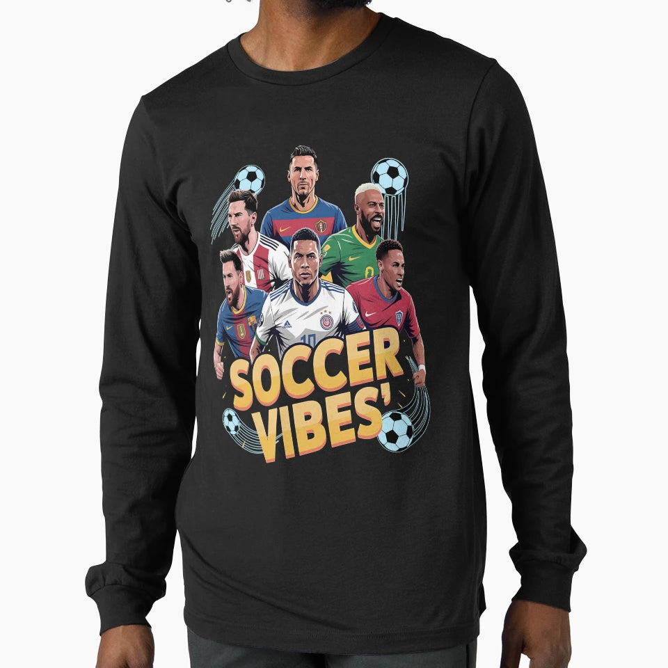 Soccer Vibes Its Beautiful Soccer Just T-Shirt - Graphic Print Men Women - T-Shirt, Sweatshirt, Hoodie