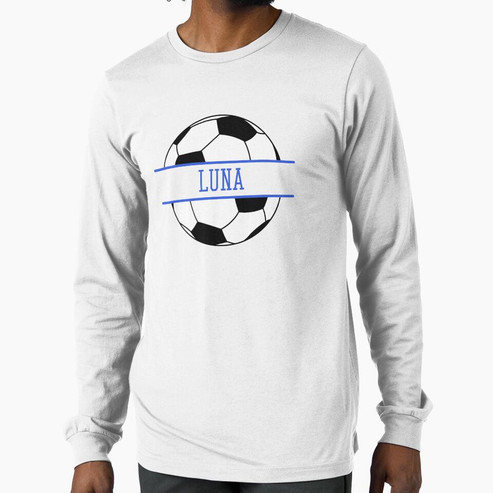 Luna Name Personalized Soccer Ball by AtriumHouse - Adult & Kids T-Shirts, Sweatshirts & Hoodies apparel design preview 1