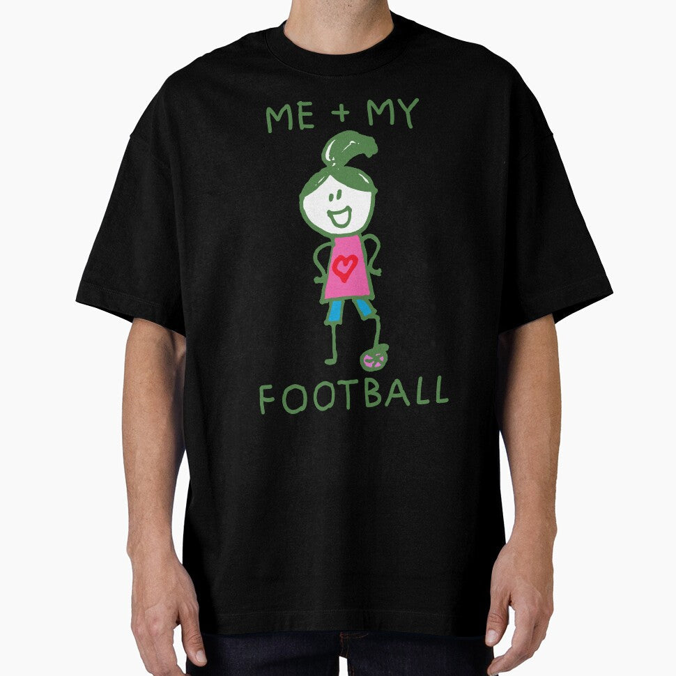 Stick Peeps ME MY FOOTBALL (girl) kids kid children - Adult & Kids T-Shirts, Sweatshirts & Hoodies apparel design preview 1